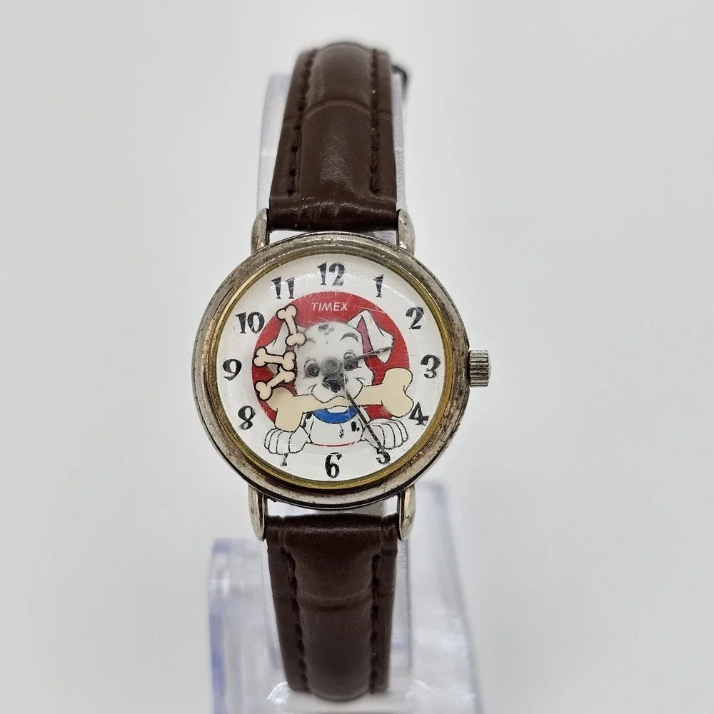 VTG Timex 101 Dalmatians Watch Women 26MM Bones Second Hand New Bands‎ Battery